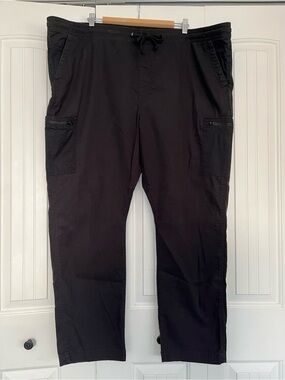 Men's Black Wrangler Cargo Jogger Pants - Casual Comfort Size XXL